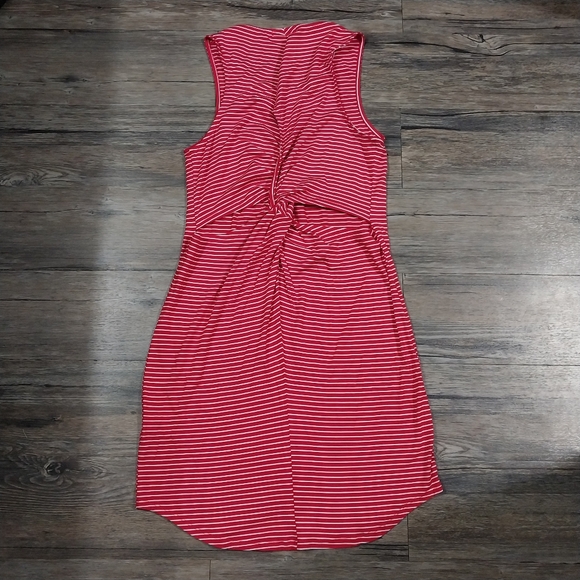 Another Love Stripe T-shirt Casual Dress Size Small Womens Red Dress Backless - Picture 5 of 10